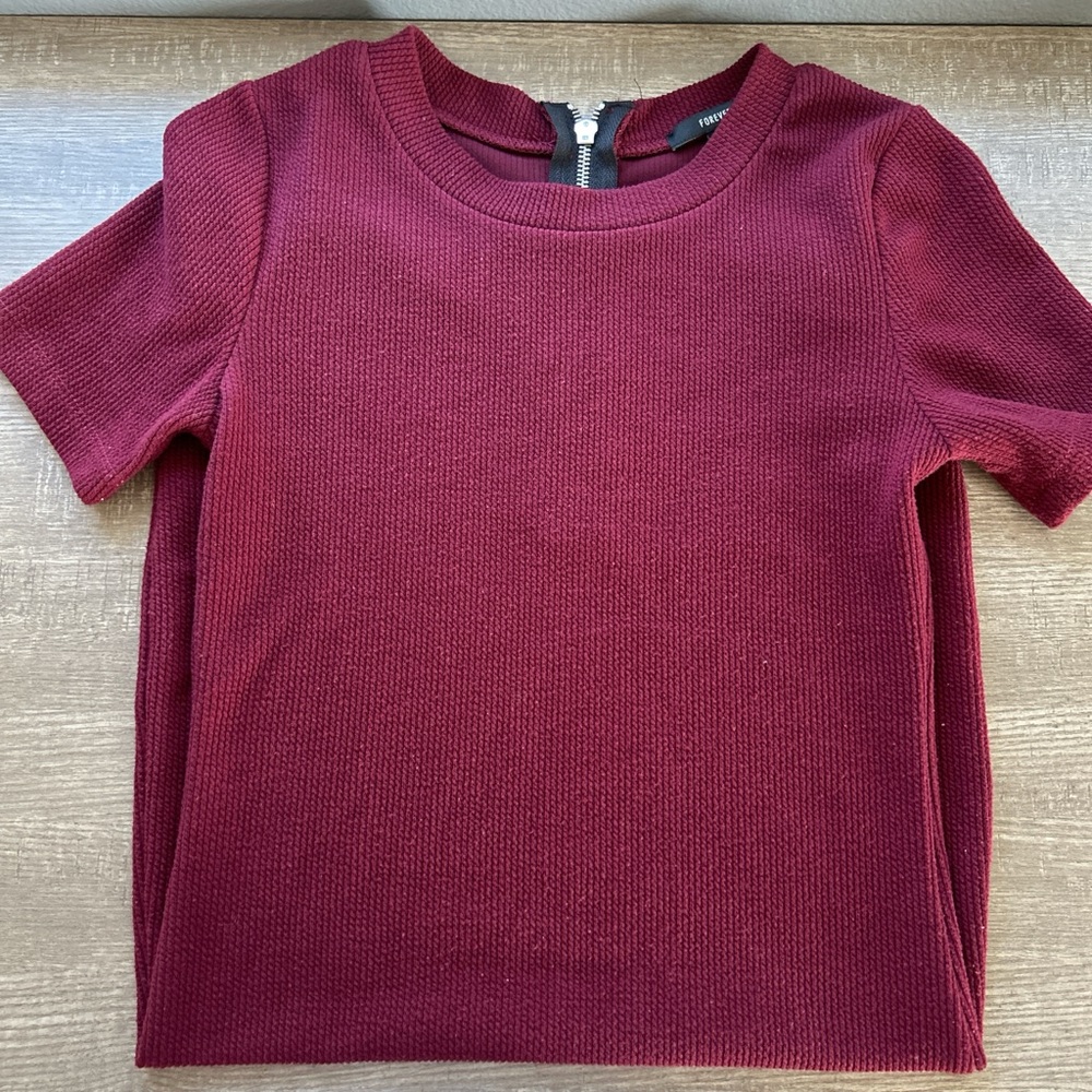F21 Burgundy Dress